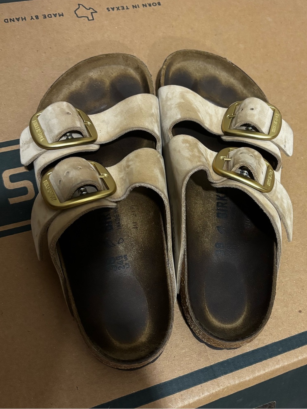 Birkenstock Arizona Gold Big Buckles
